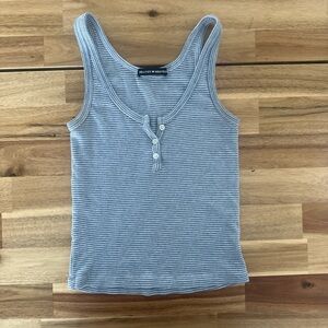 Blue Brandy Melville Striped Tank Top